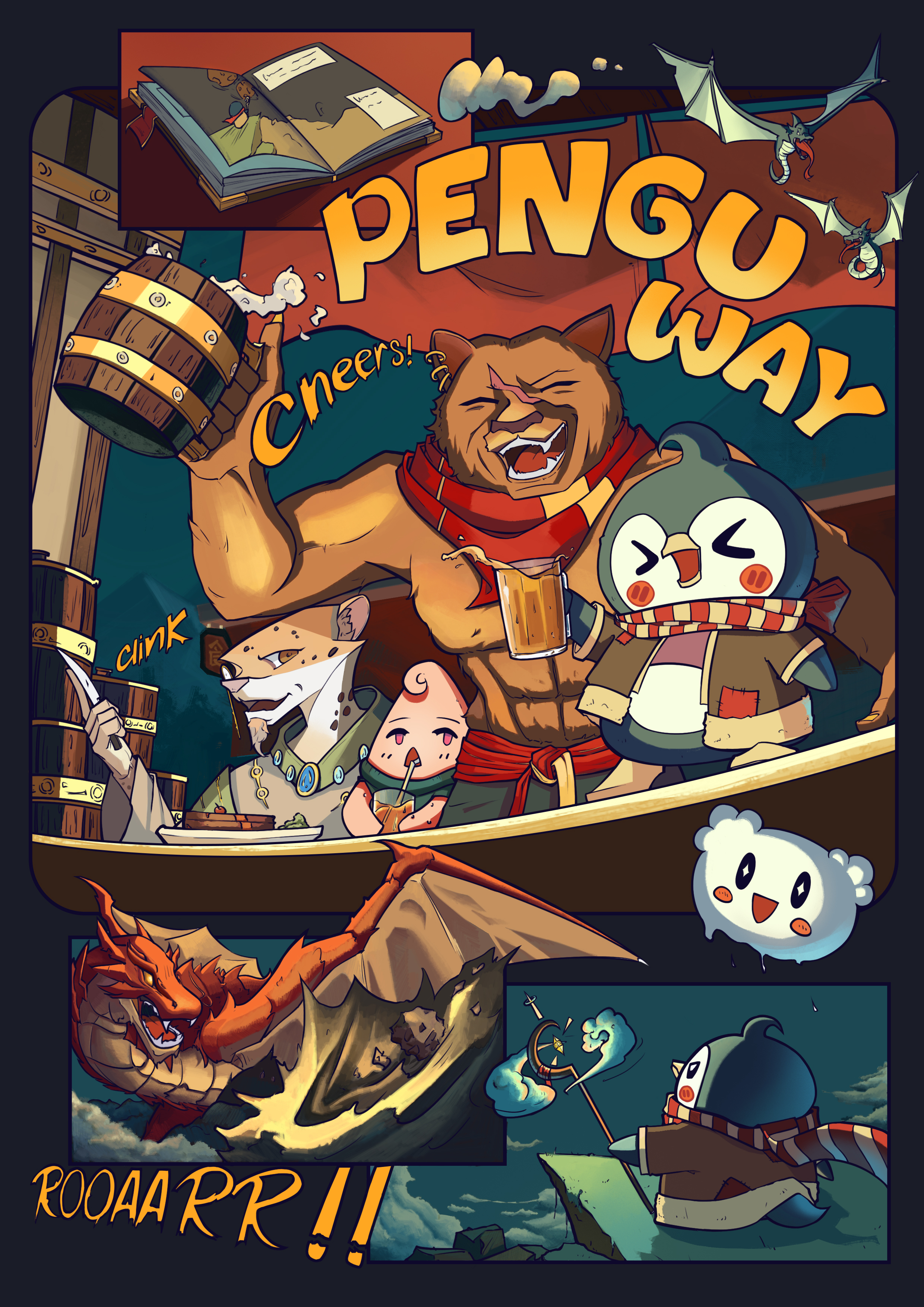 Penguway — illustration 3, replace with your artwork